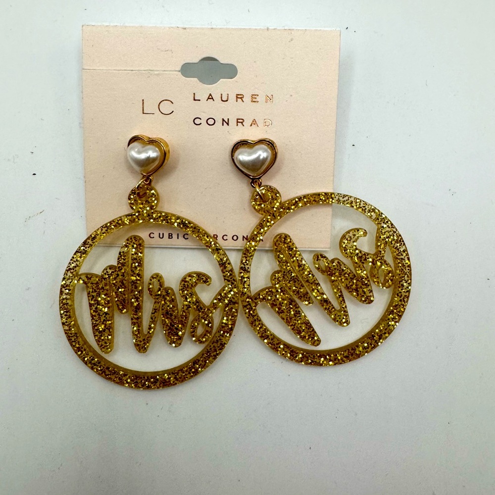 Bride to be Mrs. Danley earrings by Lauren Conrad
